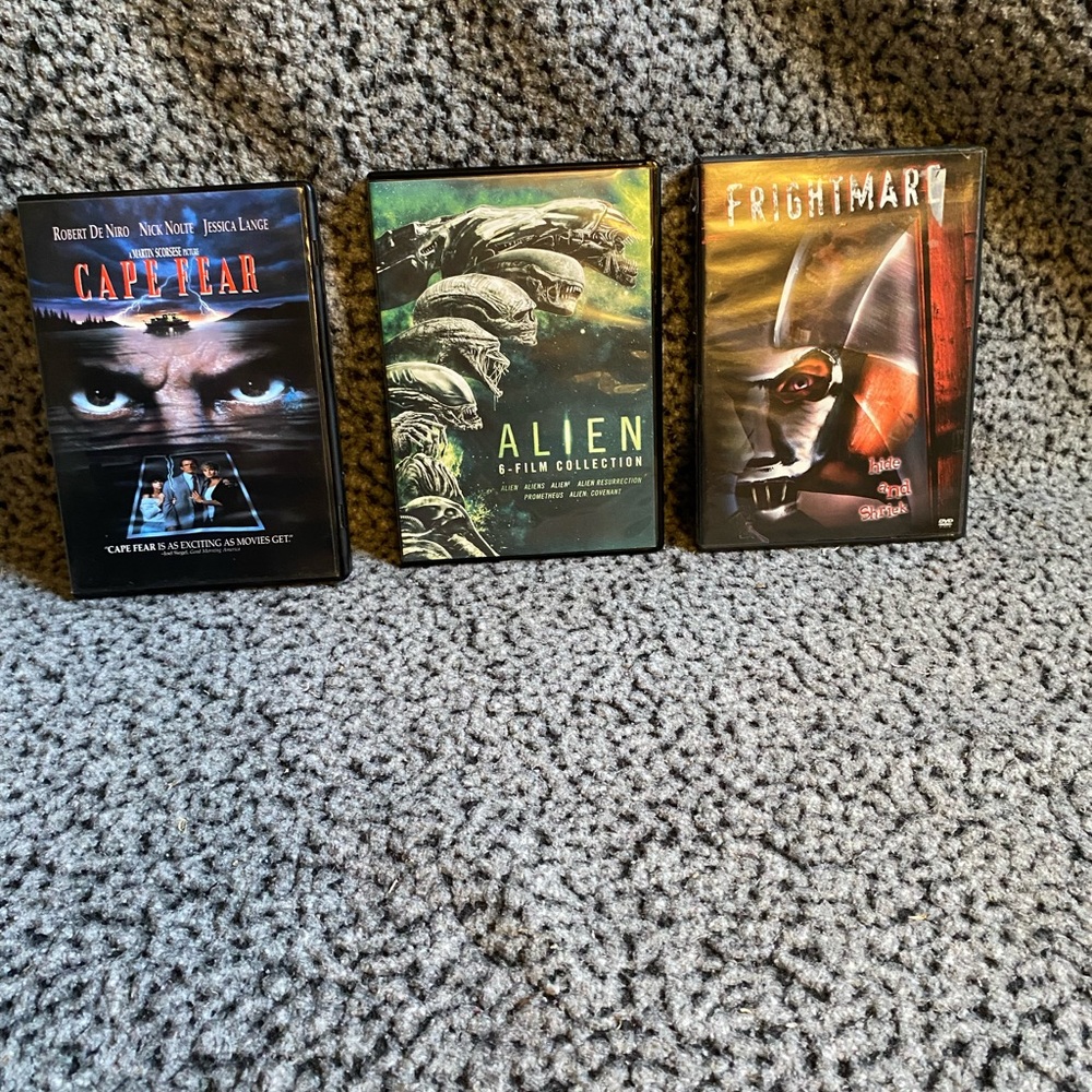 DVD Bundle - Alien 👽- Frightmare- Cape Fear